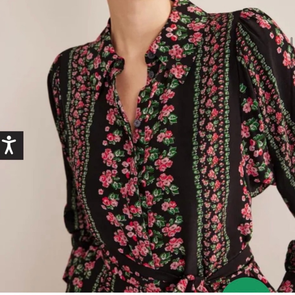Boden Black and Pink Long Sleeve Sundress - Picture 3 of 6